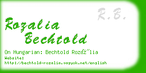 rozalia bechtold business card